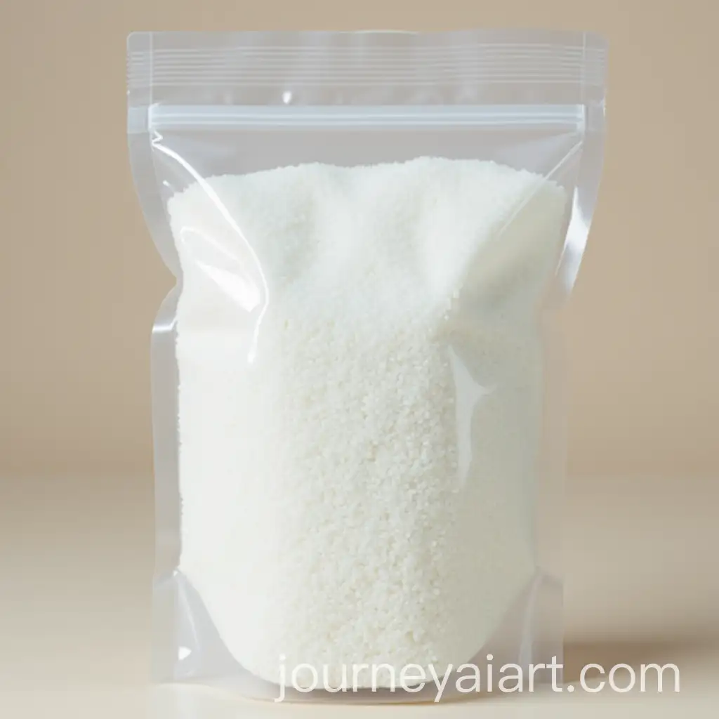 Transparent-Plastic-Bag-Filled-with-1mm-AllWhite-Clumping-Cat-Litter