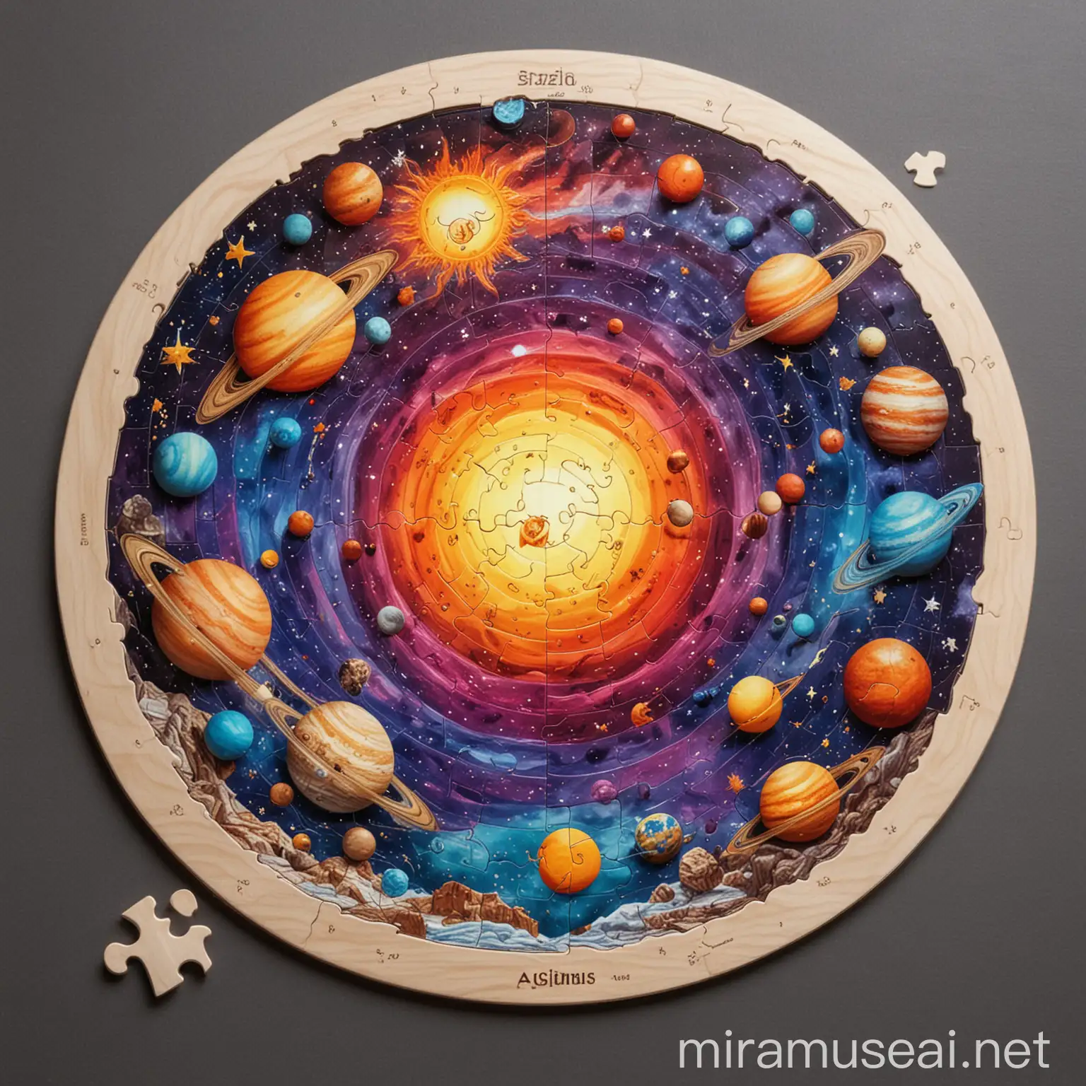 Colorful Solar System Puzzle