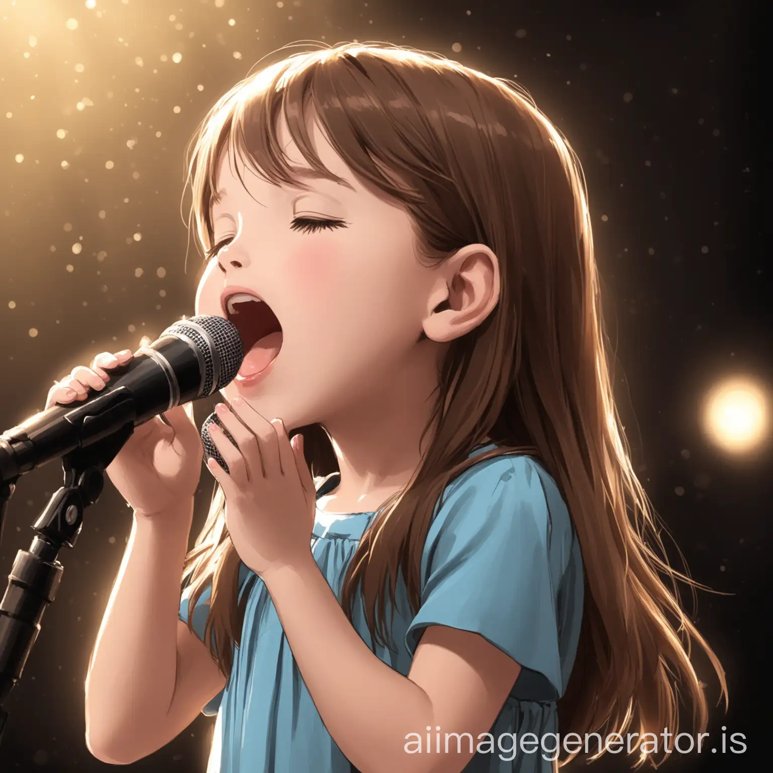 young girl singing