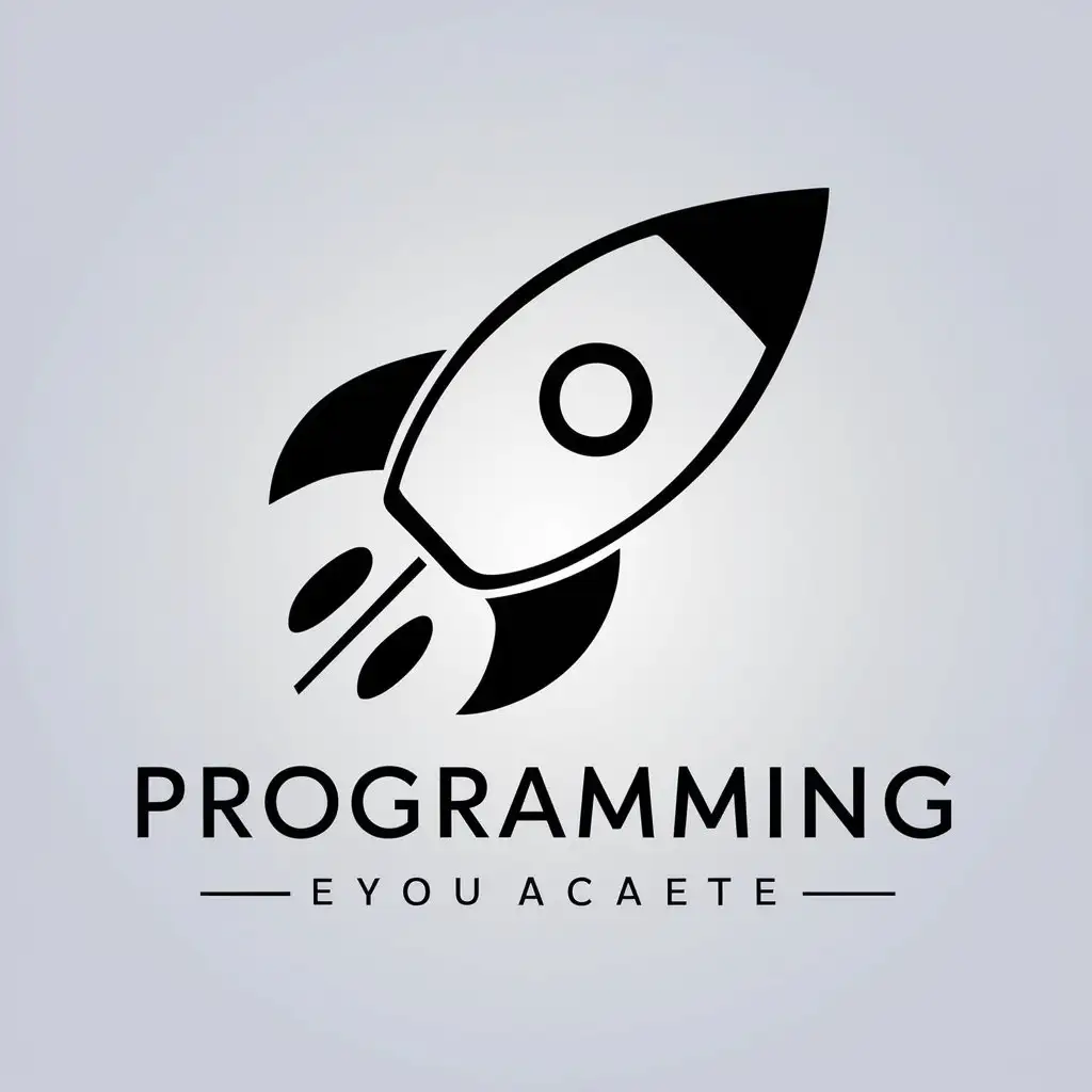 LOGO-Design-For-Programming-Rocket-Symbol-on-Clear-Background