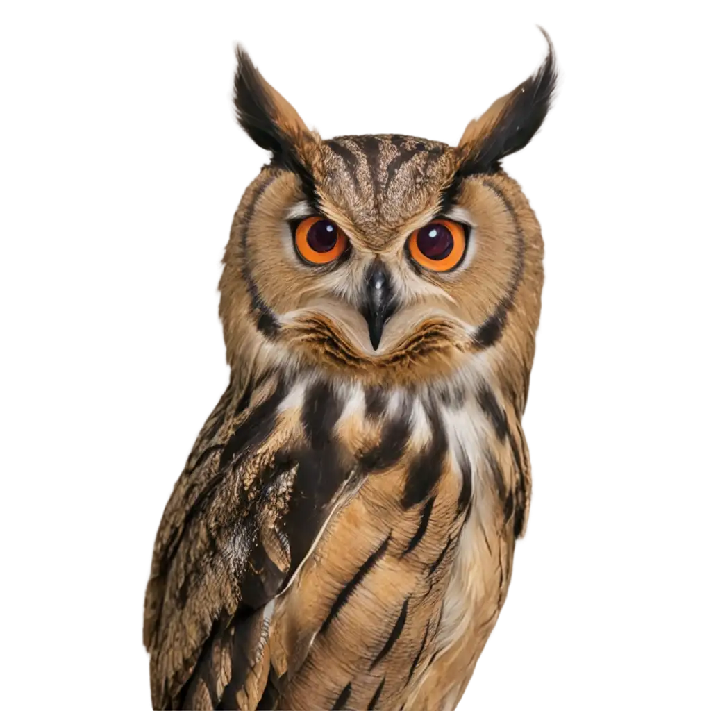 PNG-Image-of-Owl-with-Big-Colorful-Eyes-Capturing-Natures-Vivid-Beauty