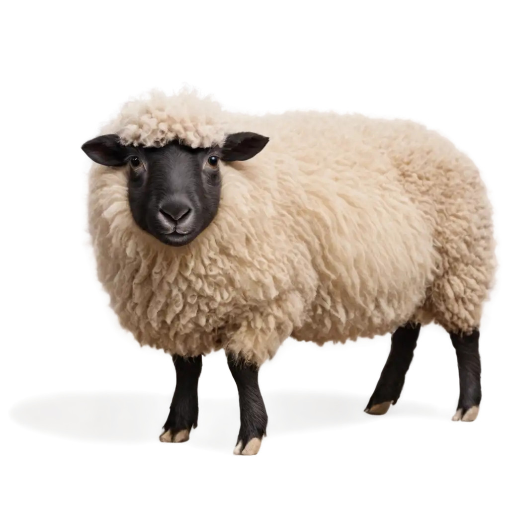 HighQuality-PNG-Image-of-a-Sheep-Capturing-Detail-and-Clarity