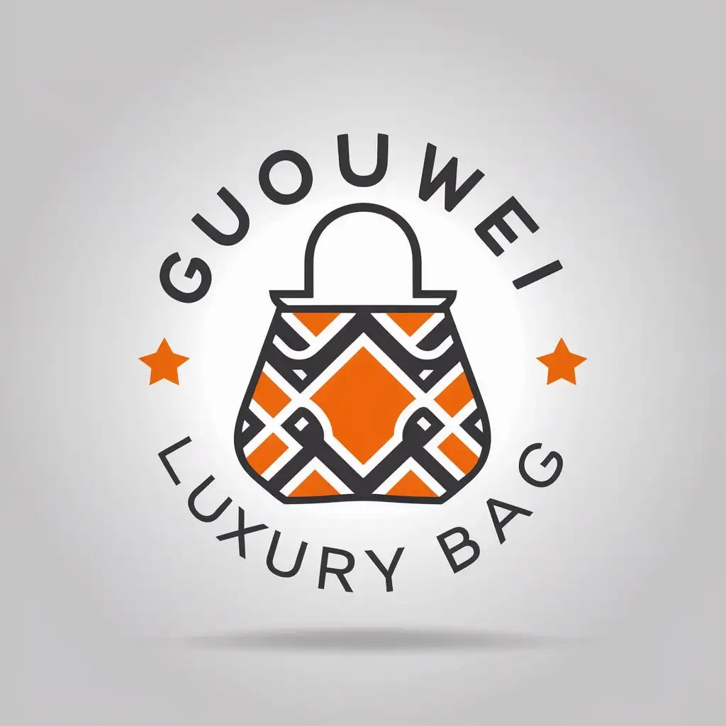 LOGO-Design-for-Guowei-Light-Luxury-Bag-Orange-and-Black-with-Female-Bag-Pattern