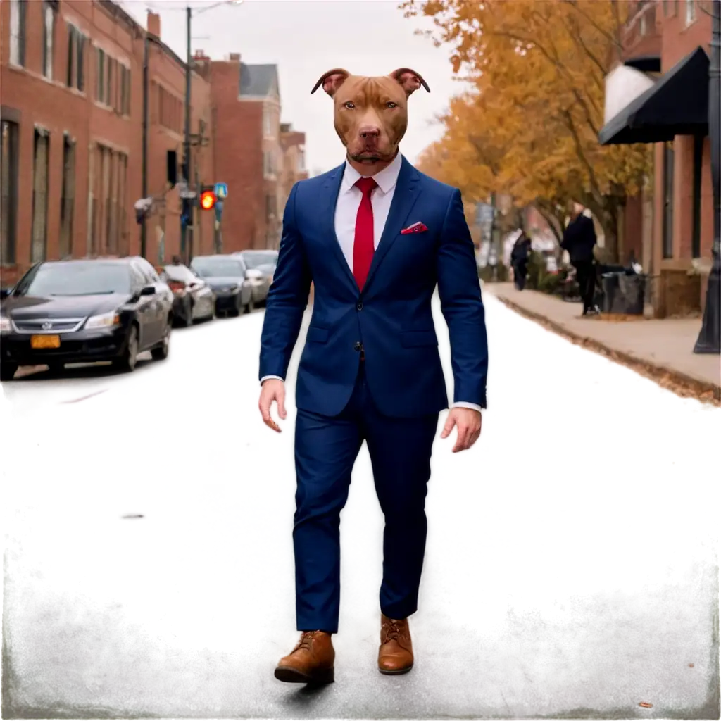 HighQuality-4K-PNG-Image-of-a-Pitbull-in-a-Suit-Walking-Down-an-Avenue