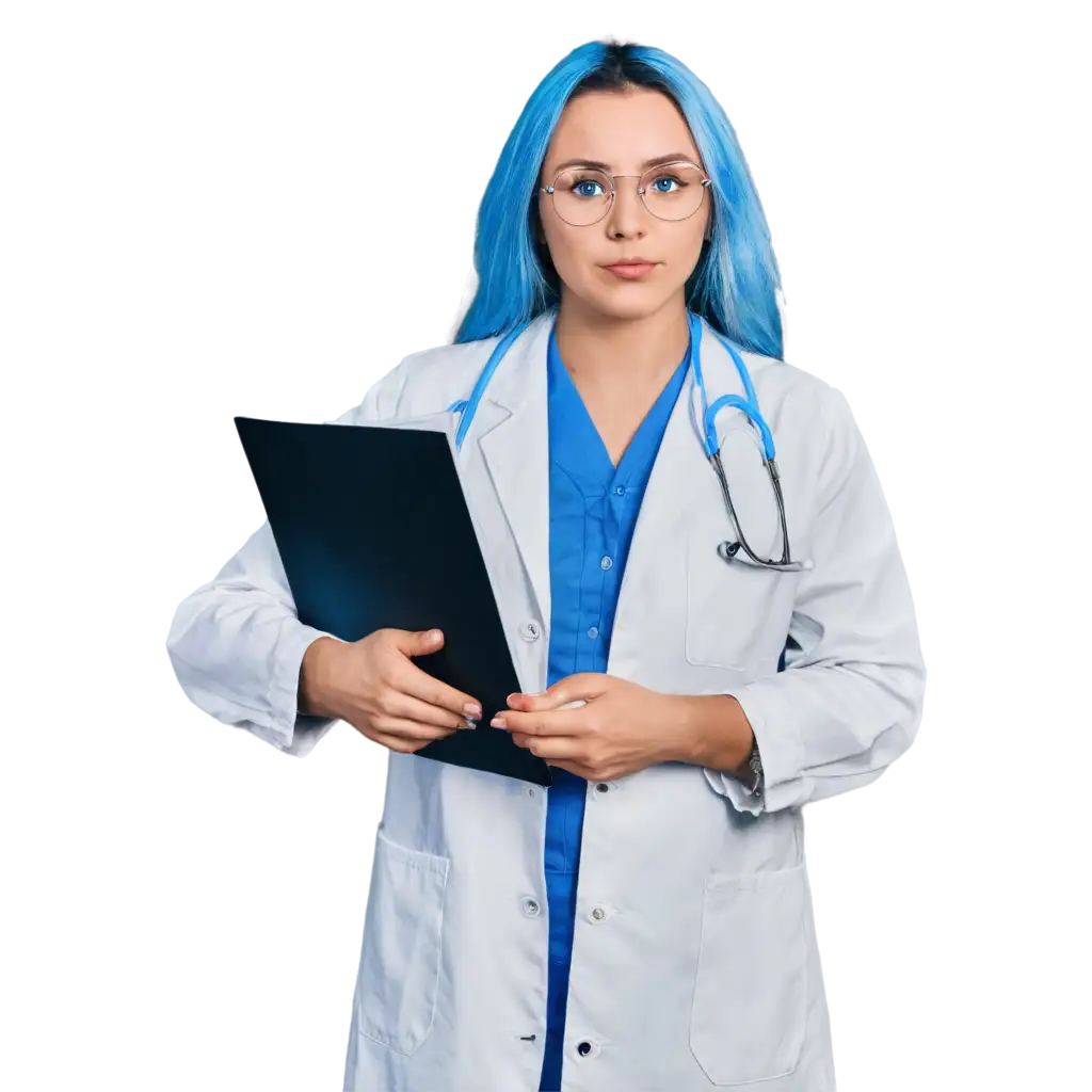 Medical-Worker-in-White-Coat-with-Documents-HighQuality-PNG-Image-for-Professional-Use