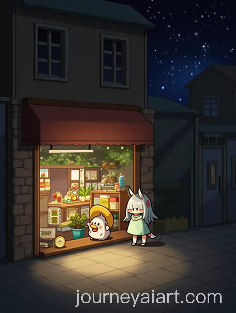 Charming-Anime-Night-Scene-of-Cozy-Shop-Beneath-Lamp-Light