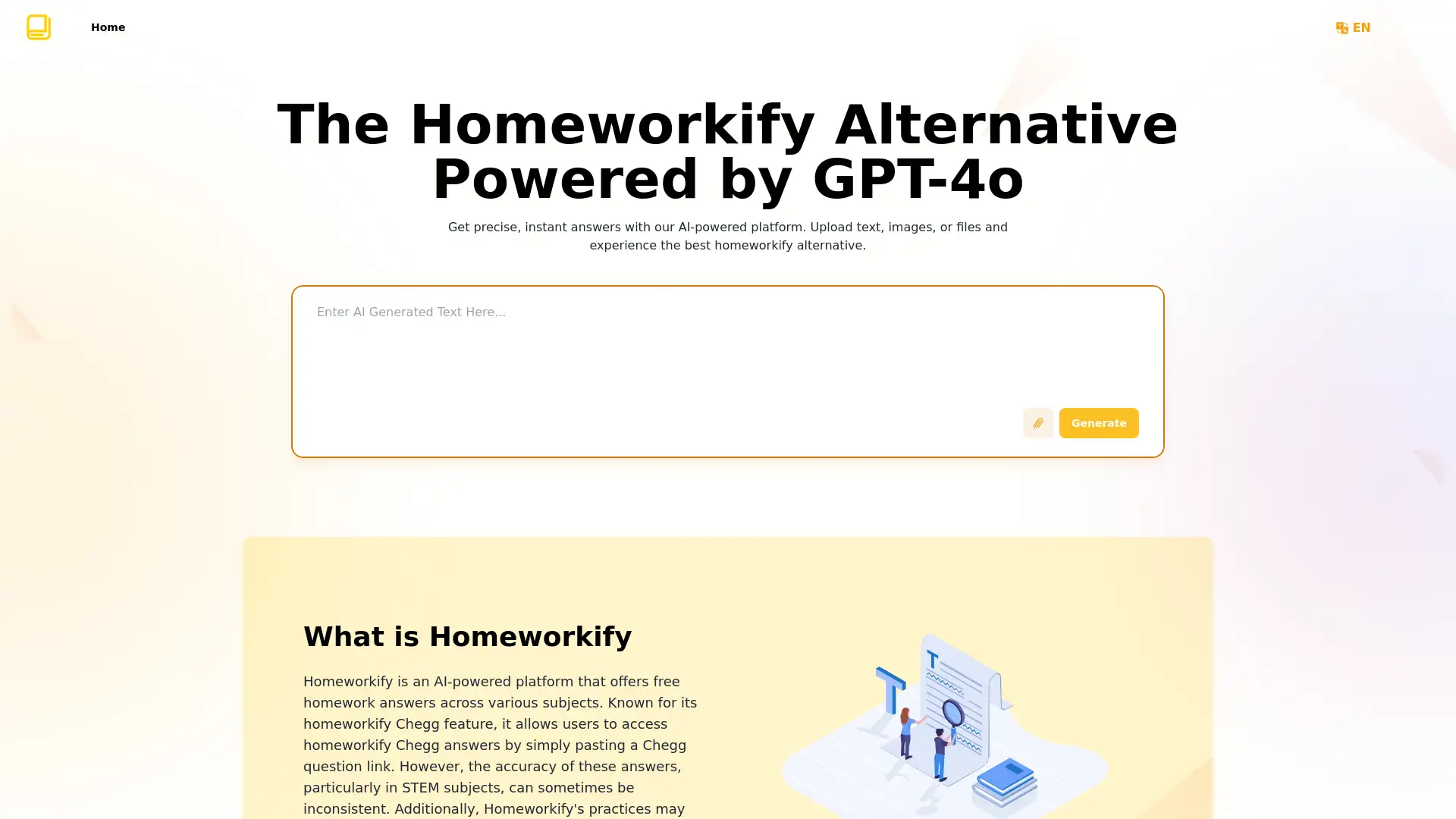 Instant, accurate homework solutions powered by GPT-4o technology.