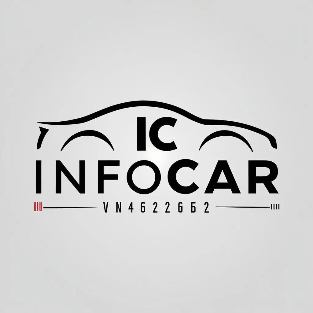 LOGO-Design-For-InfoCAR-Automotive-Industry-with-Car-and-VIN-Code-Symbol