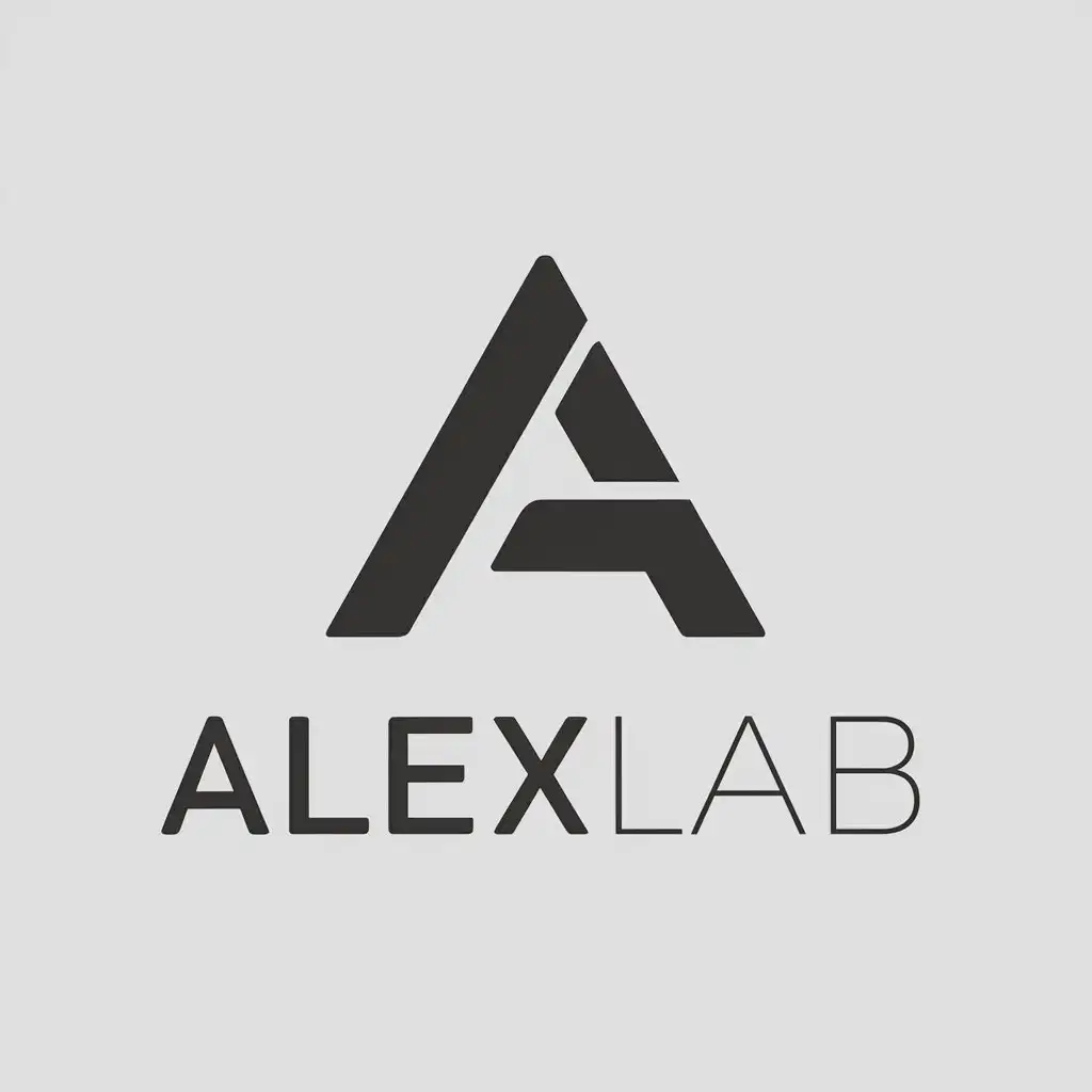 LOGO Design for AlexLab Minimalistic A Symbol for the Technology Industry