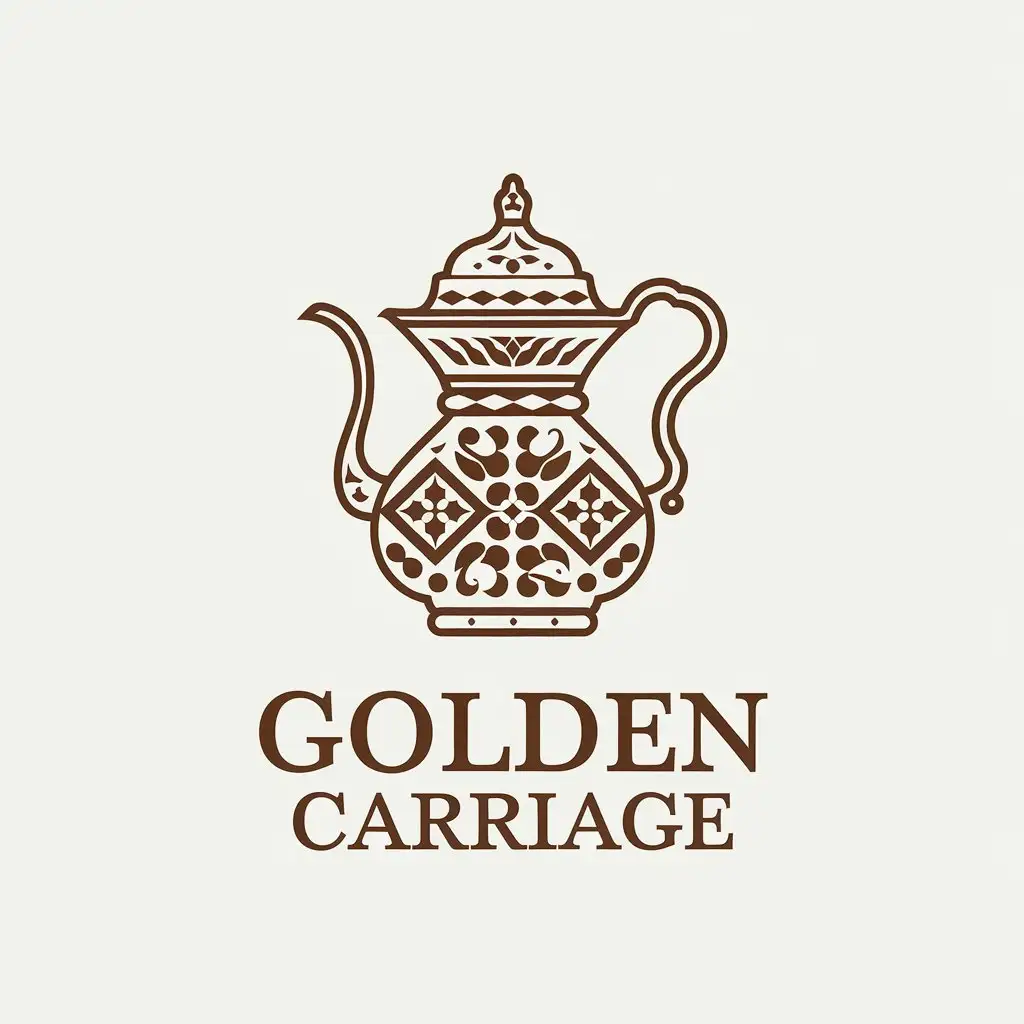 LOGO Design for Golden Carriage Arabic Coffee Symbol with a Modern Retail Theme