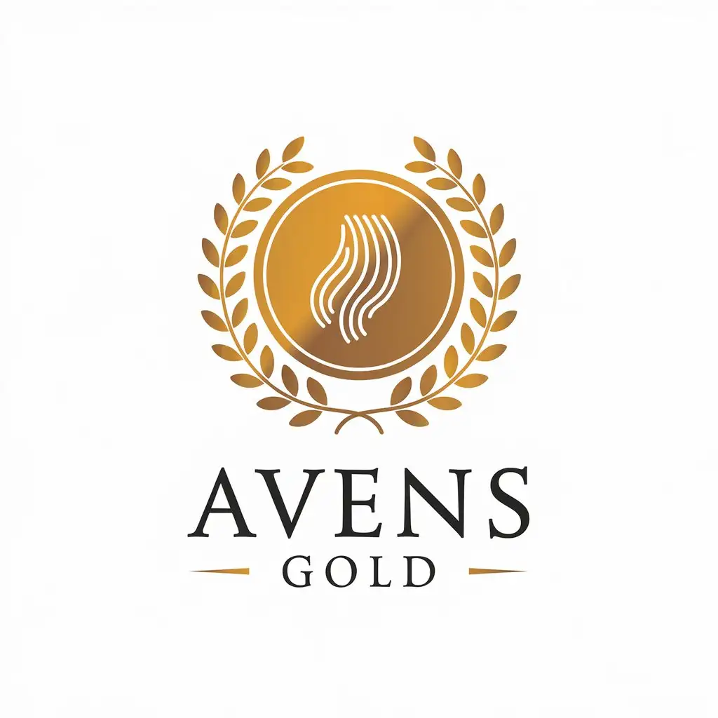 LOGO Design for Avens Gold Minimalistic Hair Care and Nourishment Symbol with Clear Background