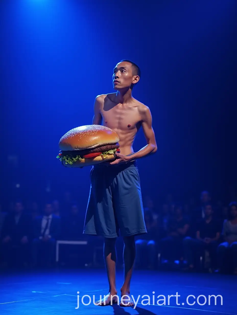 Emaciated-Man-Holding-Oversized-Burger-on-Americas-Got-Talent-Stage