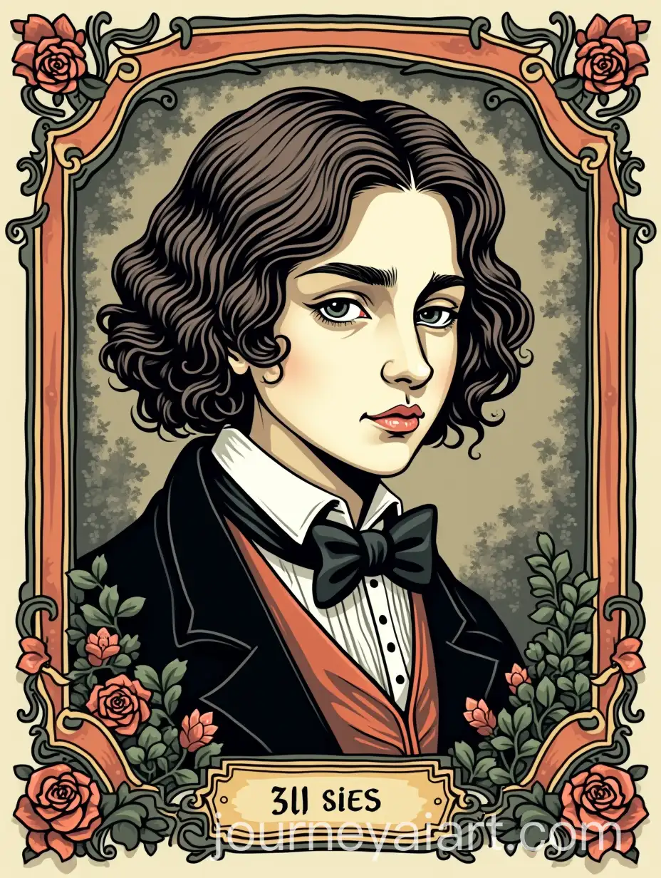 Graphic-Portrait-of-Lewis-Carroll-in-Artistic-Style