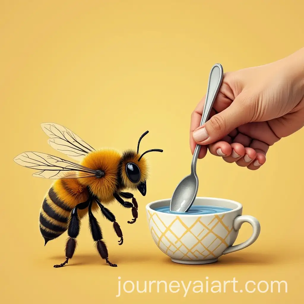 Bee-Expressing-Gratitude-to-Human-with-Sugar-Water