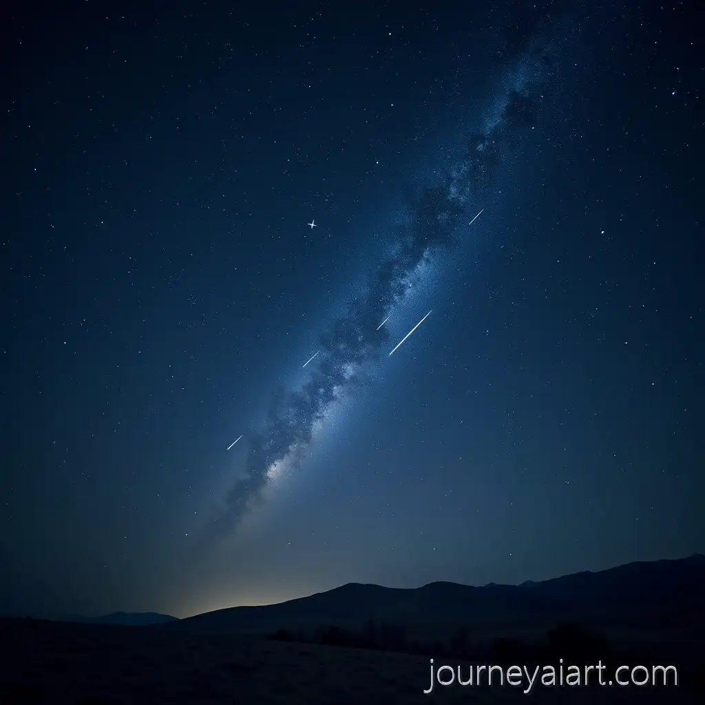 Starry-Sky-with-Passing-Comets-andAI-Image-Prompt-Expansion-Celestial-Wonders