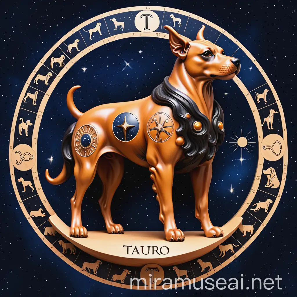 dog with  tauro zodiac custom