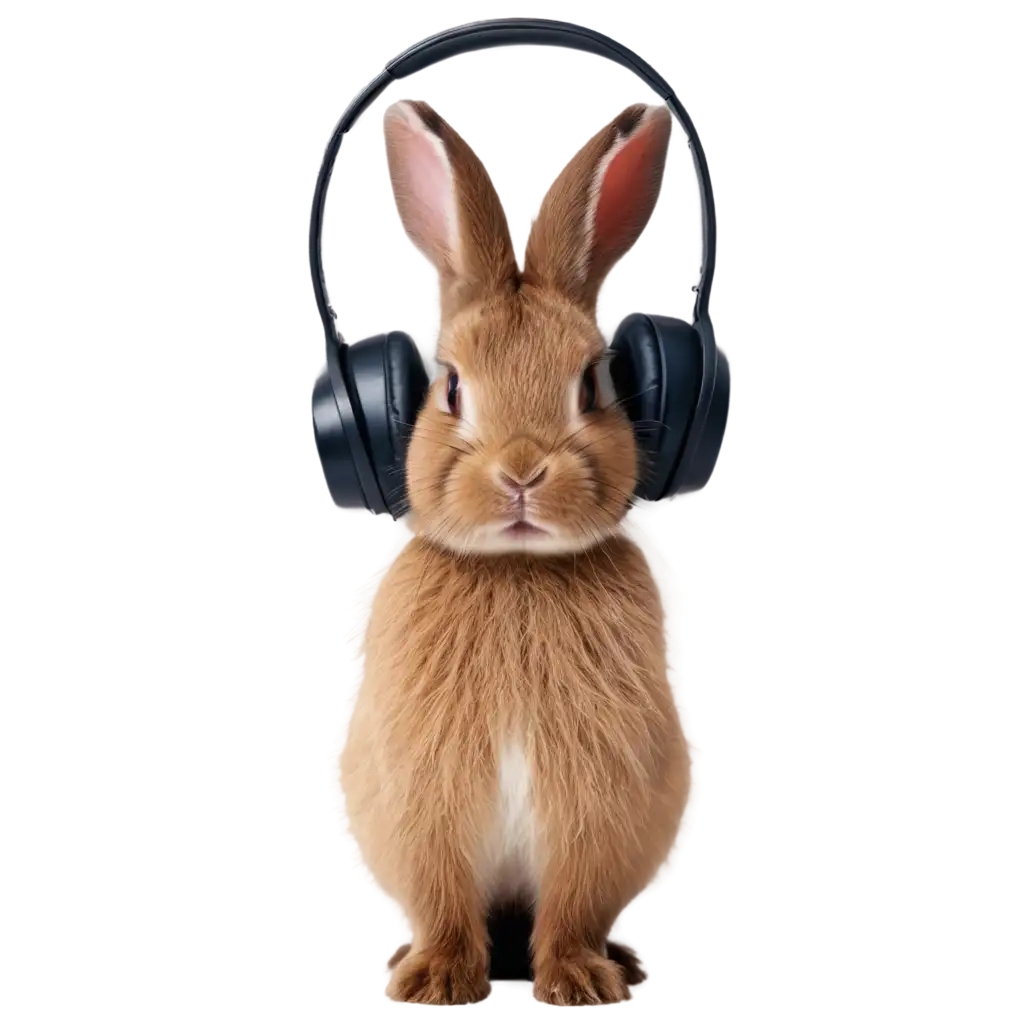 Adorable-Rabbit-Enjoying-Music-with-Headphones-HighQuality-PNG-Image