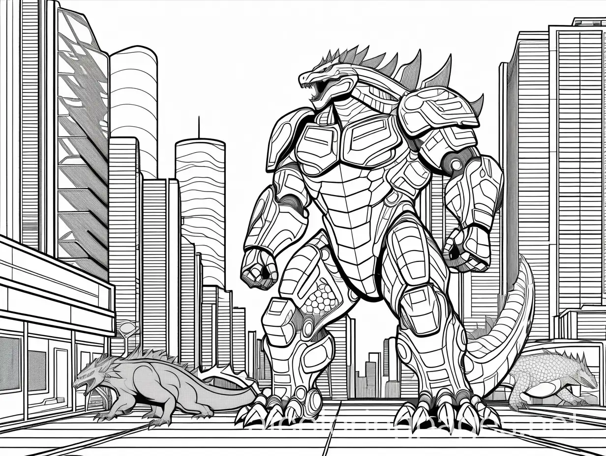 Epic-MangaInspired-Robot-vs-GodzillaLike-Monster-City-Battle