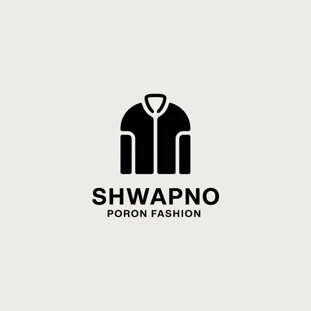 LOGO Design for Shwapno Poron Fashion Minimalistic Shirt Symbol with Clear Background