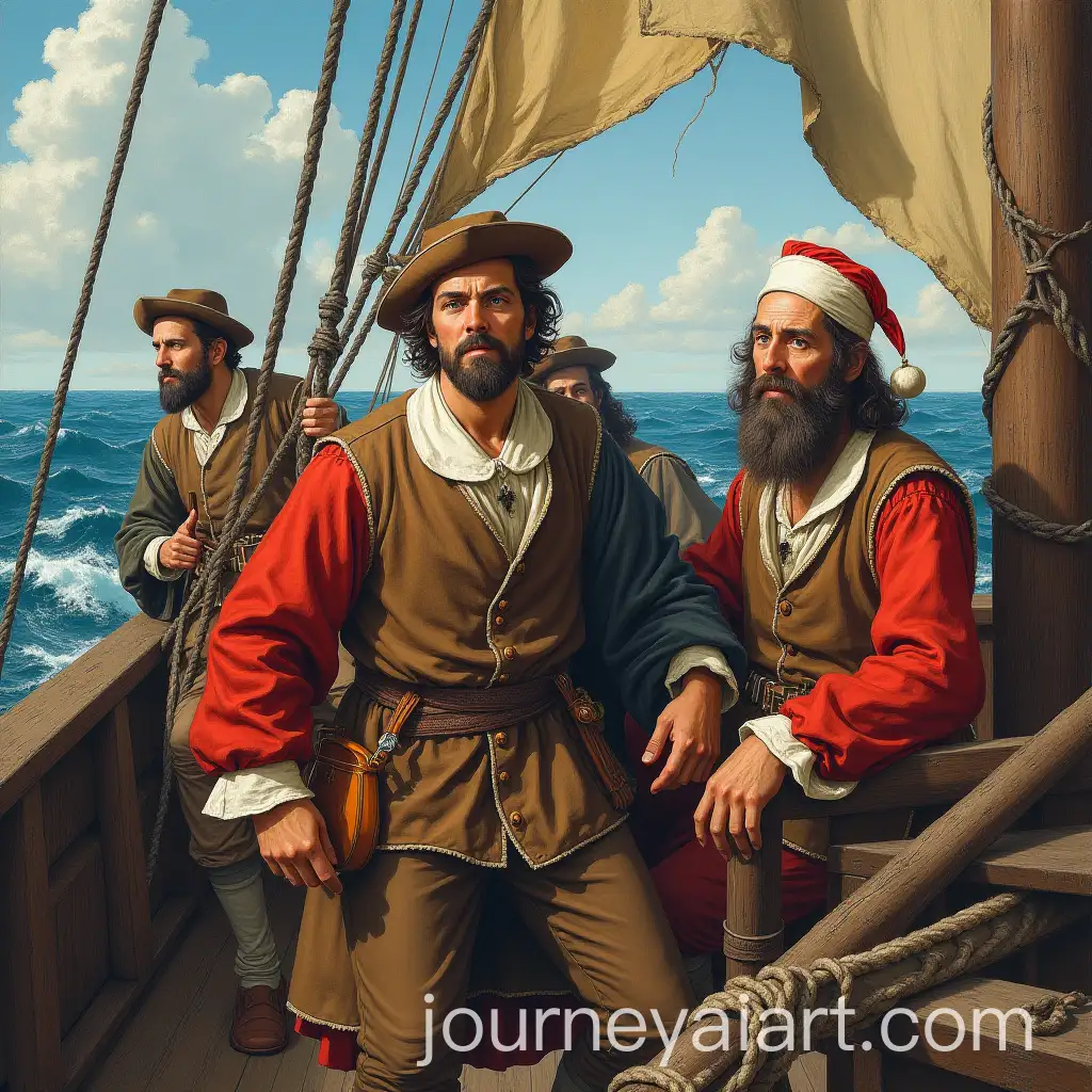 Seventeenth-Century-French-Sailors-Aboard-Ship-with-Scorbutic-Sailor-Amidst-Stormy-Seas