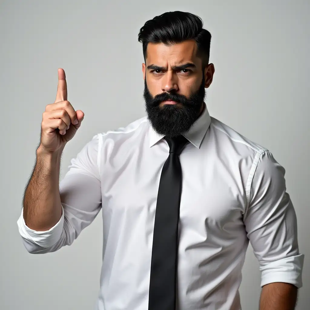 Confident-Muscular-Man-in-White-Shirt-with-Black-Tie-Delivering-Encouraging-Message