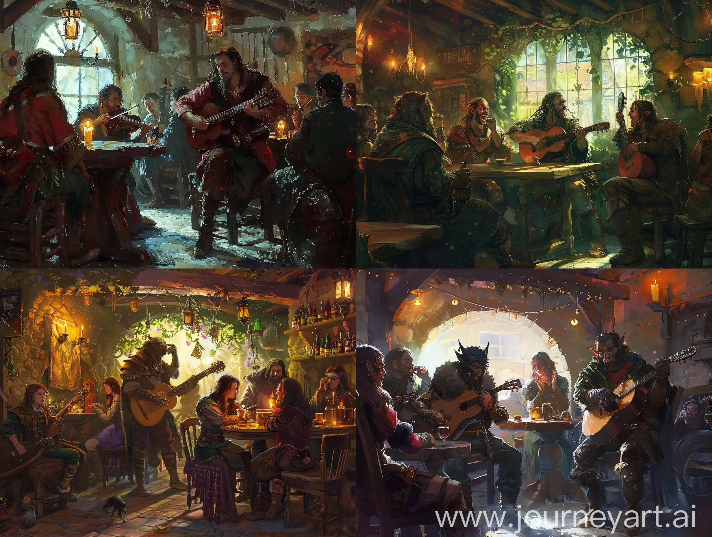 Fantasy-Characters-in-a-Tavern-Singing-and-Playing-Music