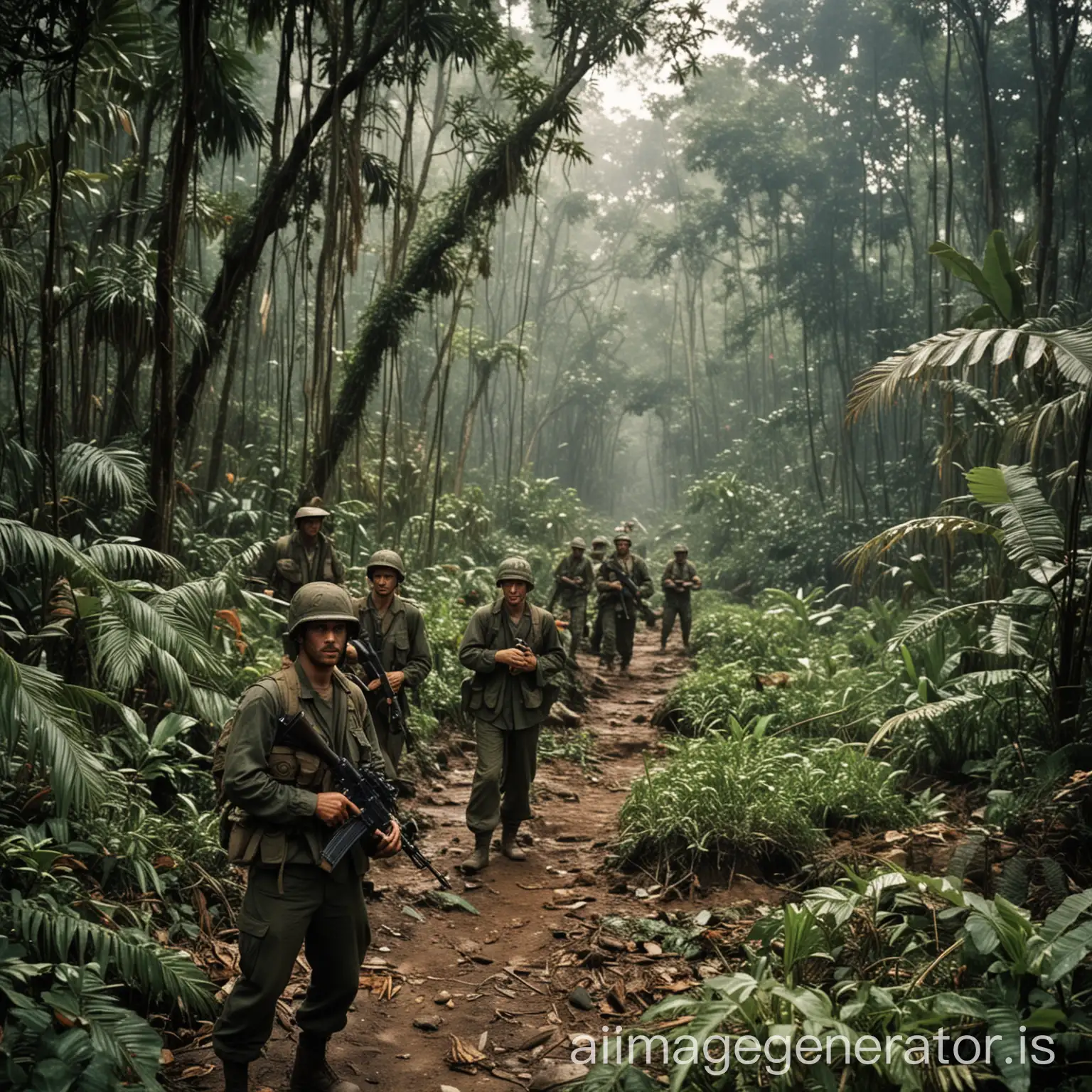 US-Soldiers-Patrolling-Dense-Jungles-of-Vietnam