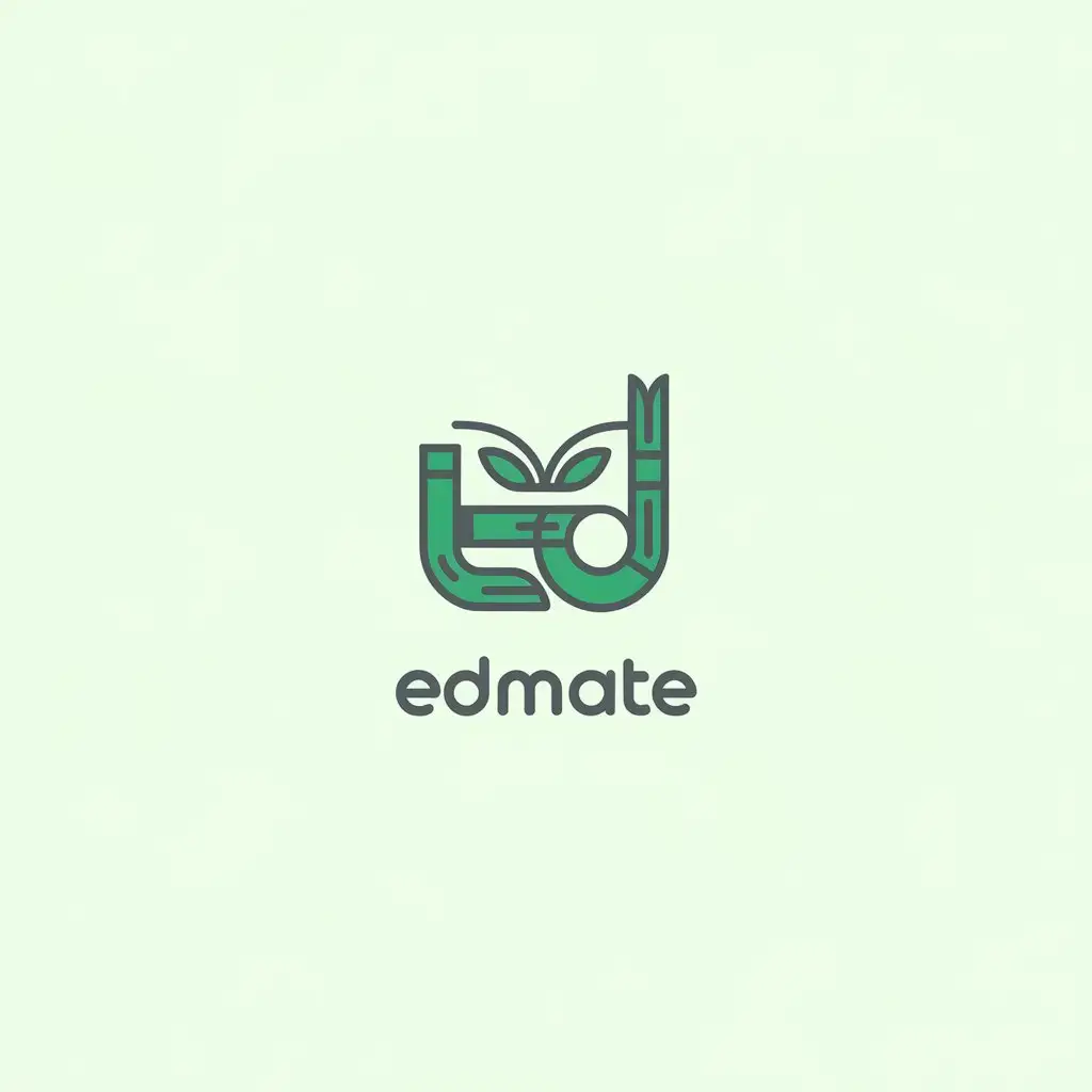 LOGO Design for Edmate Playful and Modern Green Logo for Mobile Learning App