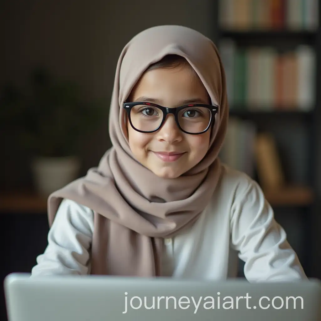 White-Girl-Wearing-Hijab-and-Glasses-Working-on-Laptop-in-a-Professional-Setting