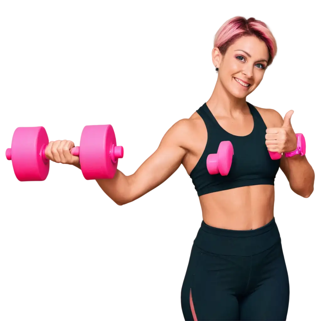 Pink-Dumbbell-in-Hand-PNG-HighQuality-Transparent-Image-for-Fitness-and-Wellness-Applications