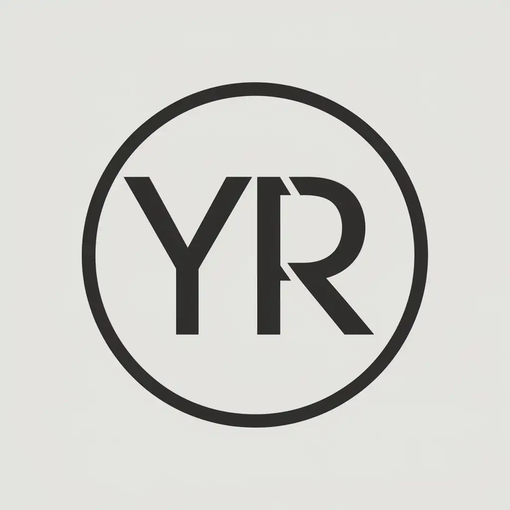 a vector logo design,with the text "YR", main symbol:a circle,Moderate,be used in Retail industry,clear background