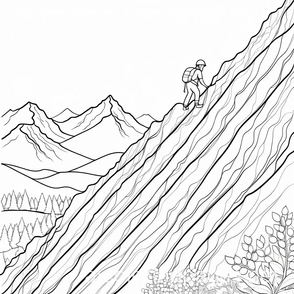 Childrens-Mountain-Climbing-Coloring-Page