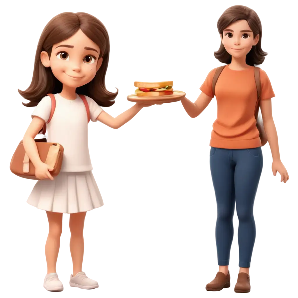 Cartoon-Little-GirlPNG-Image-Use-Cases-with-Sandwich-PNG-High-Quality-Image-for-Versatile-Use