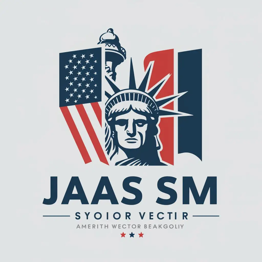 LOGO Design for JAAS SM American Flag Statue of Liberty Immigration Theme for Legal Industry