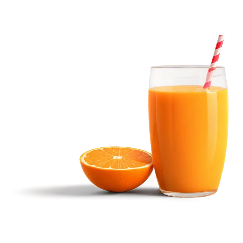 Perfect-3D-Orange-Fruit-Juice-in-a-Glass-Jar-with-One-Straw-HighQuality-PNG-Image