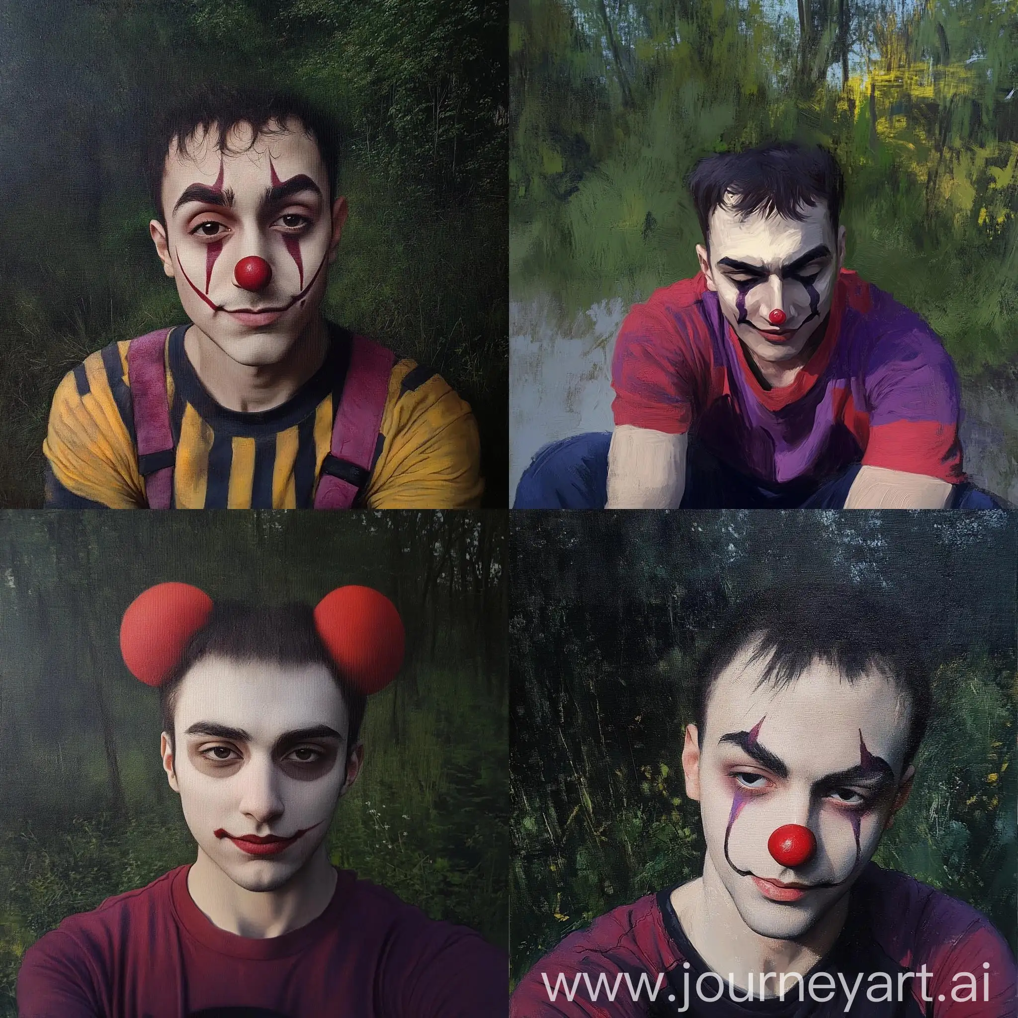 Colorful-Clown-Performing-Circus-Tricks