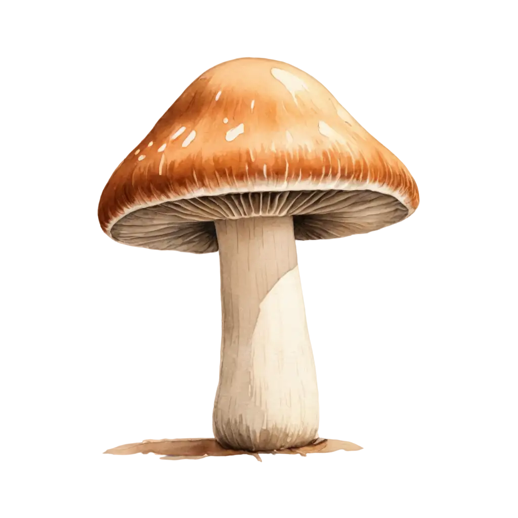 Watercolor-Mushroom-PNG-Image-for-Versatile-Design-Applications