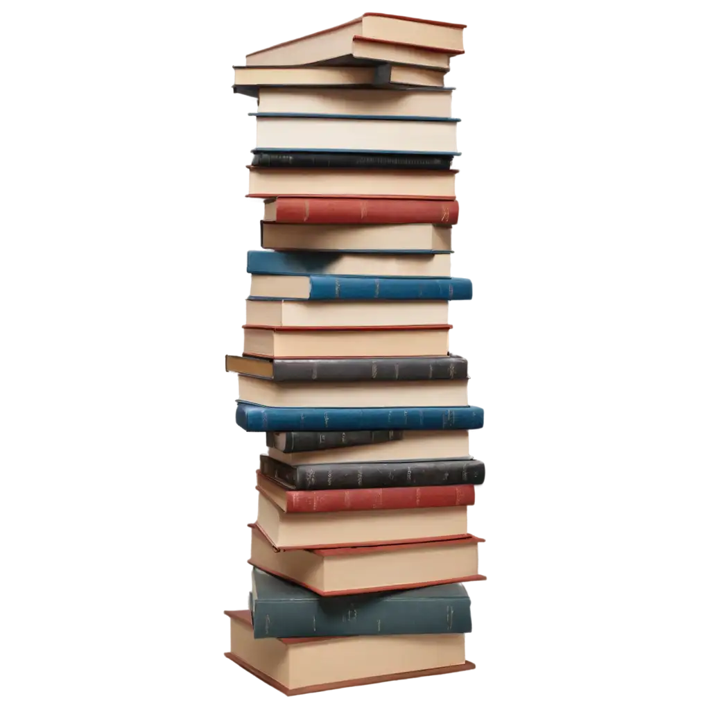 ToptoBottom-Stack-of-Books-PNG-Image-Organized-Bundle-of-Books-for-Digital-Libraries