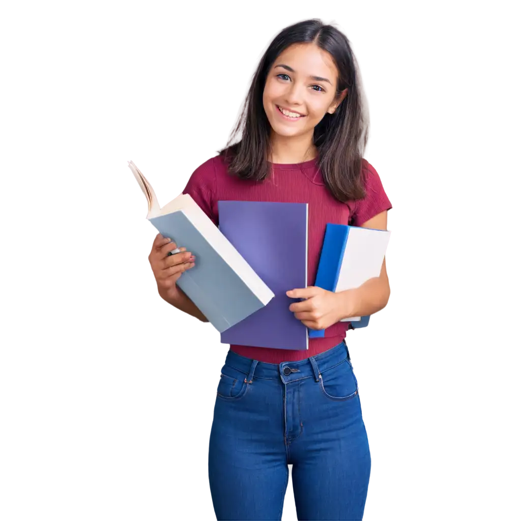 Smiling-College-Girl-with-Book-in-Hand-PNG-Image-for-Educational-and-Inspirational-Use