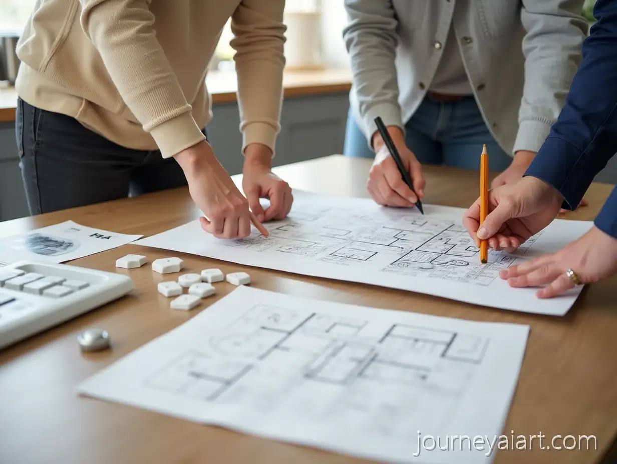 Architectural-Team-Planning-ModernKitchen-layout-planning-Kitchen-Layout-with-3D-Renders-and-Technical-Drawings