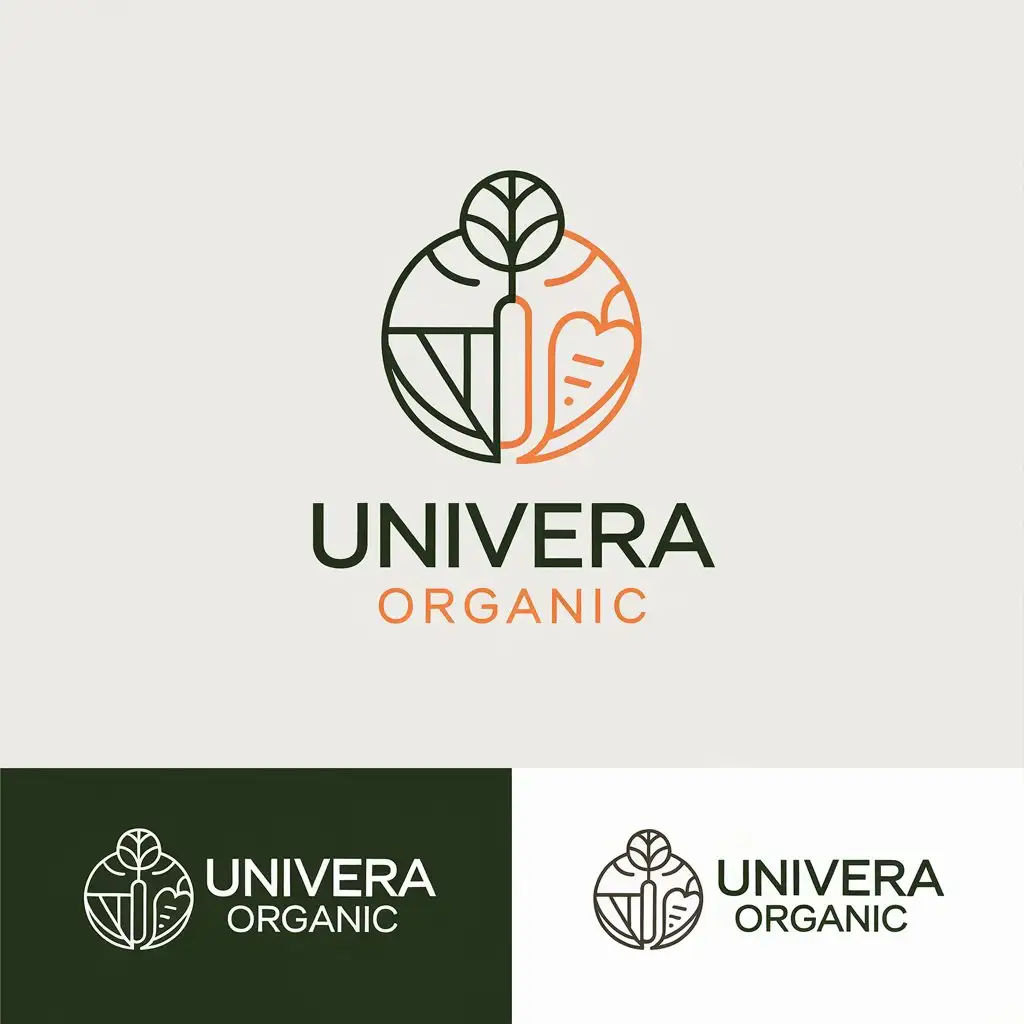 LOGO-Design-For-UNIVERA-ORGANIC-Organic-Agricultural-Produce-with-Clean-Typography