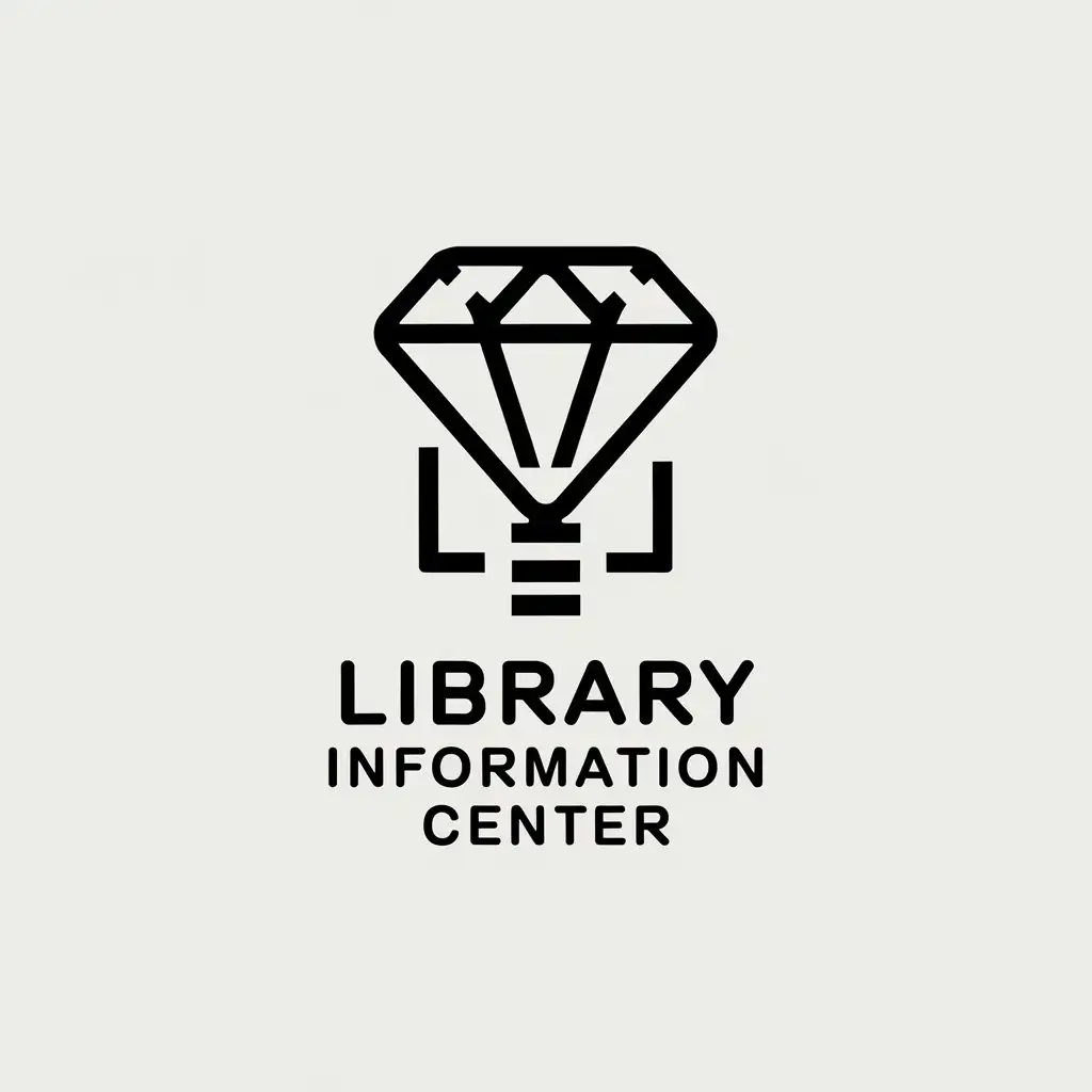 LOGO Design for Library Information Center Diamond Network Cable with Clear Background