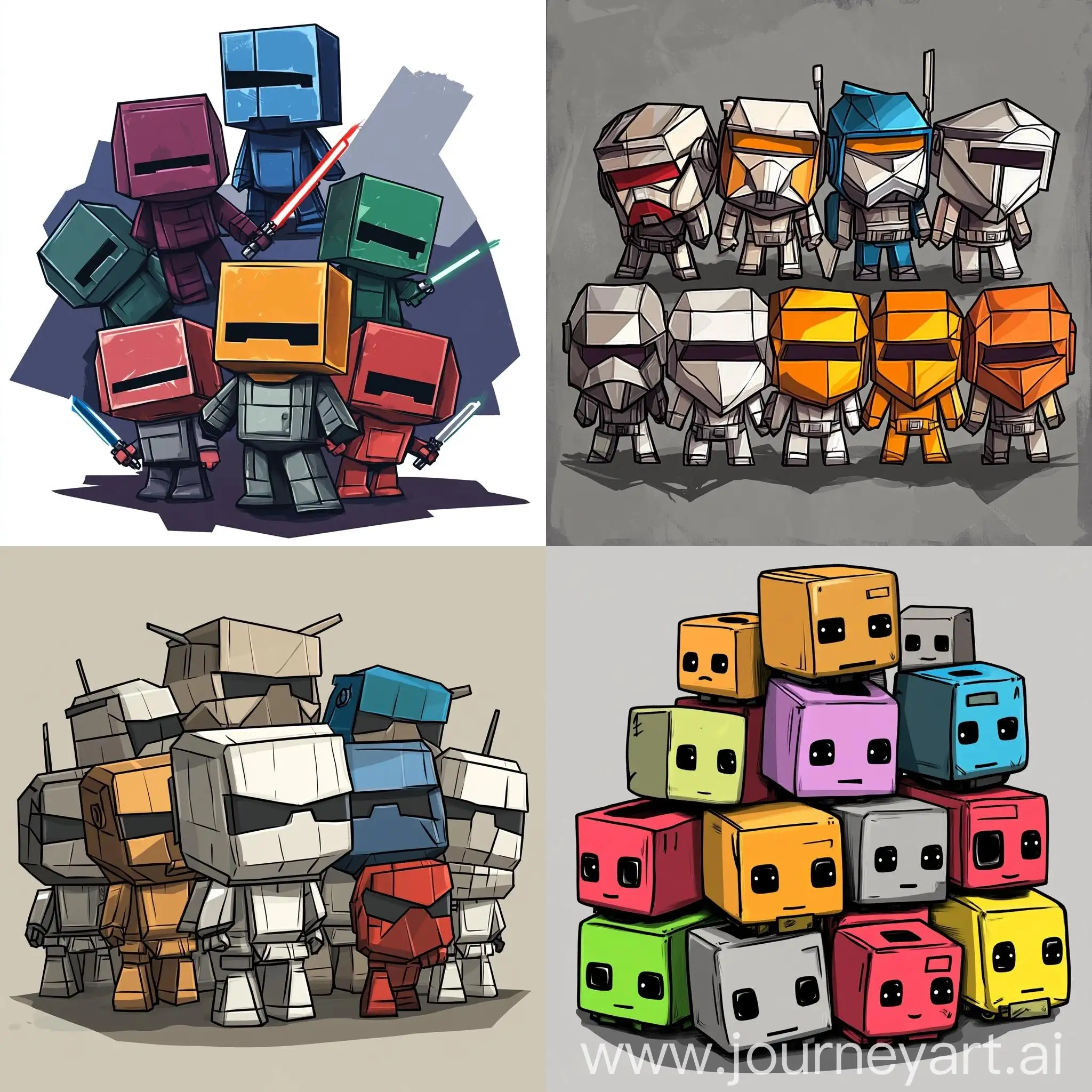 Geometric-Cube-Characters-Inspired-by-Star-Wars-Clones