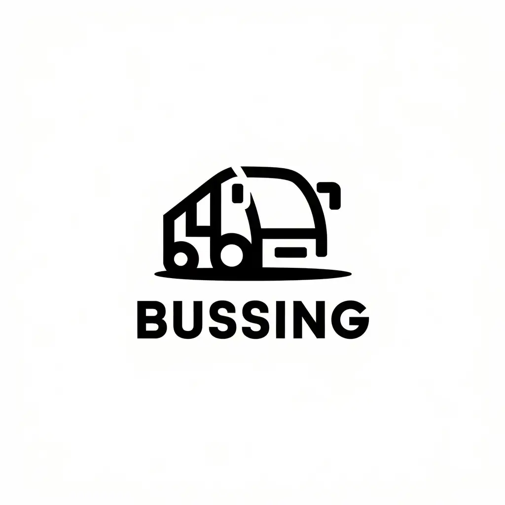 LOGO Design for BusSing Minimalistic Bus Symbol for Travel Industry with Clear Background