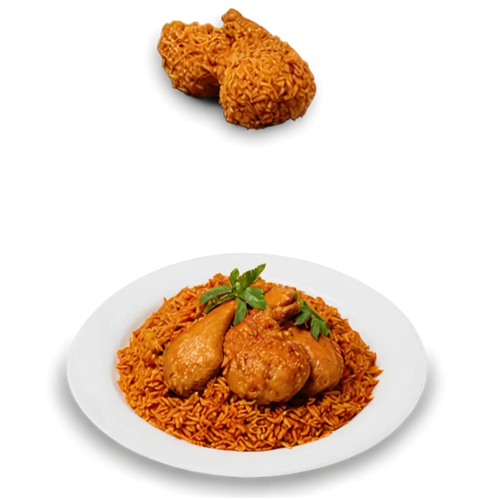 Delicious-Jollof-Rice-and-Chicken-PNG-Image-for-Culinary-Creations