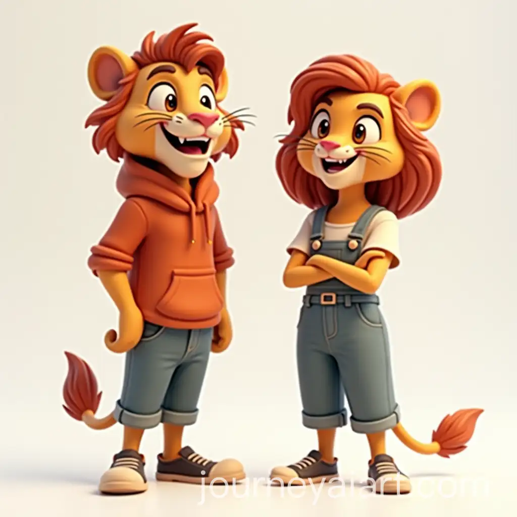 Young-Adults-Leon-and-Leona-in-Casual-Clothing-3D-Rendered-Happy-Expressions