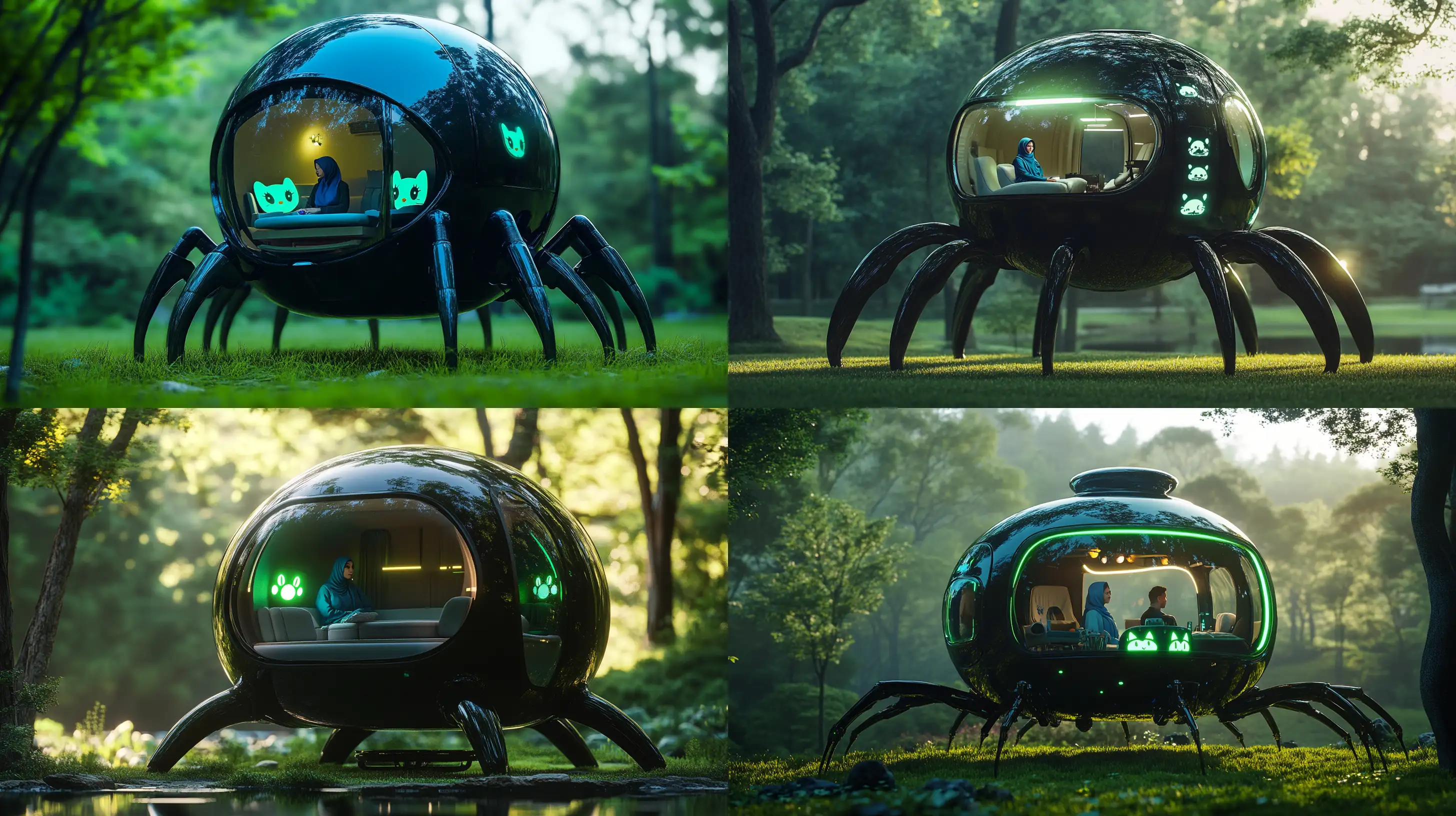 Luxurious-Futuristic-House-Vehicle-with-SpiderLike-Legs