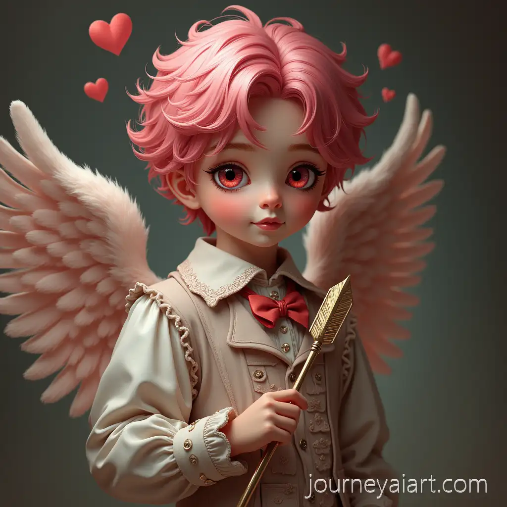 Boy-with-Fluffy-Dark-Pink-Hair-and-Angel-Wings-Holding-Love-Arrow