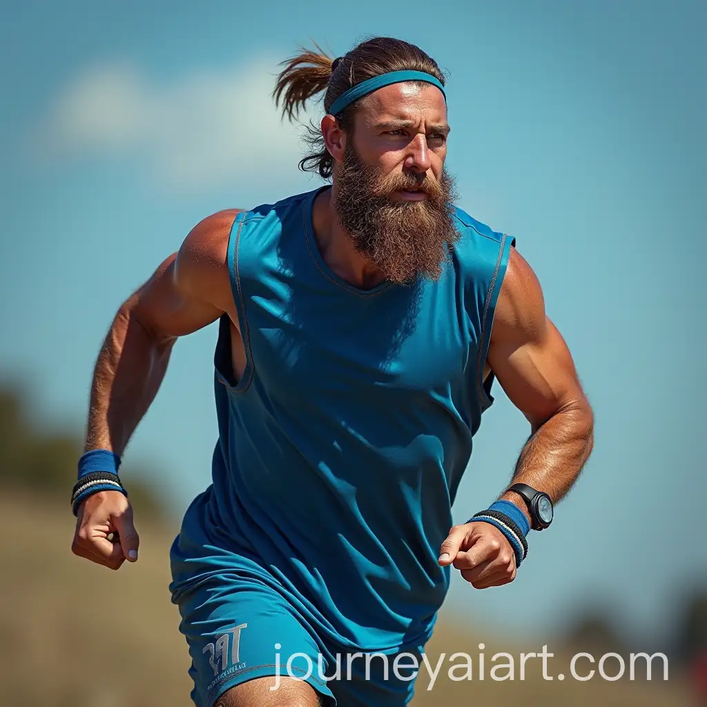 Viking-Athlete-Runner-in-Blue-Athletic-Gear