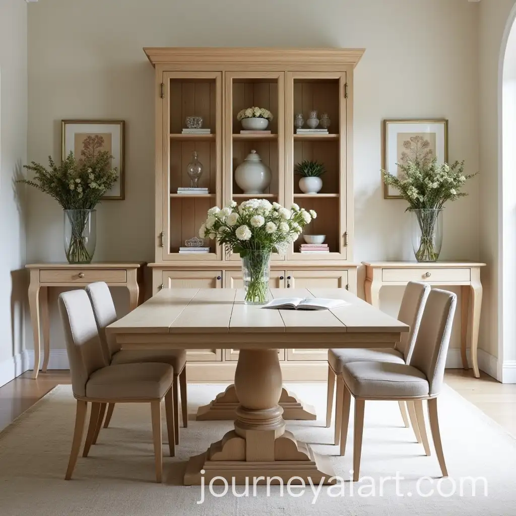 Elegant-Dining-Area-with-Rustic-Oak-Table-and-Fresh-Flowers